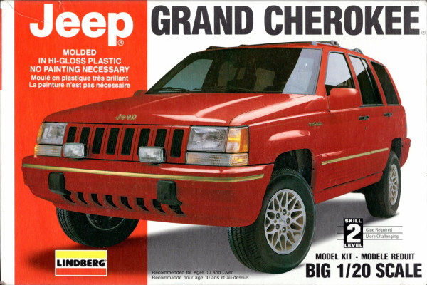 Jeep Grand Cherokee 1995 チェロキー　リンドバーグ Lindberg 1995 Jeep Grand Cherokee - 1/20 Scale - Spotlight Hobbies