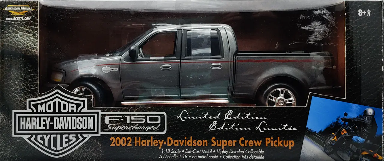 Ertl American Muscle 1/18 Scale 2002 Ford F-150 Harley