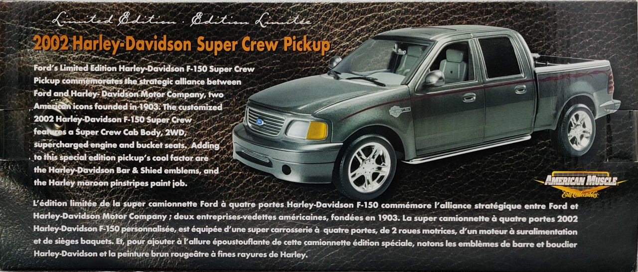 Ertl American Muscle 1/18 Scale 2002 Ford F-150 Harley Davidson