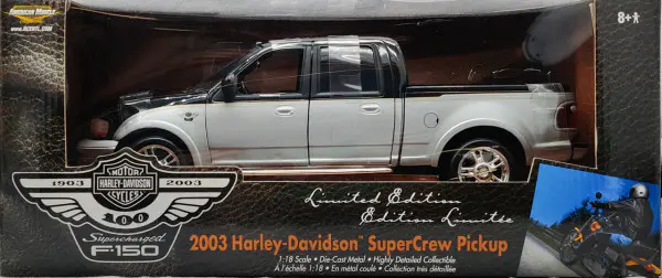 Ertl American Muscle 1/18 Scale 2003 Ford F-150 Harley Davidson