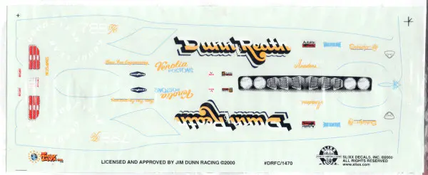 Slixx 7158 Nostalgic Funny Car Grill & Headlight Decal – 1/24 1/25 Scale Drag Model