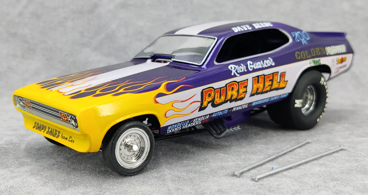 Revell “Pure Hell” Dodge Demon Funny Car Built Kit - Spotlight Hobbies