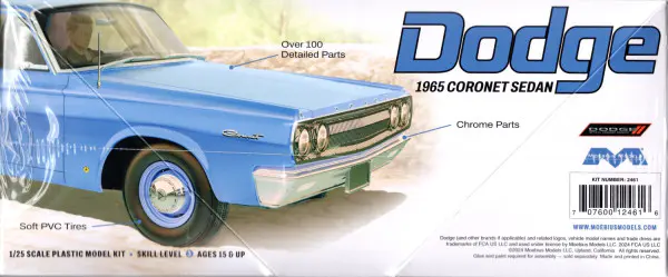 Moebius 1965 Dodge Coronet Sedan - Spotlight Hobbies