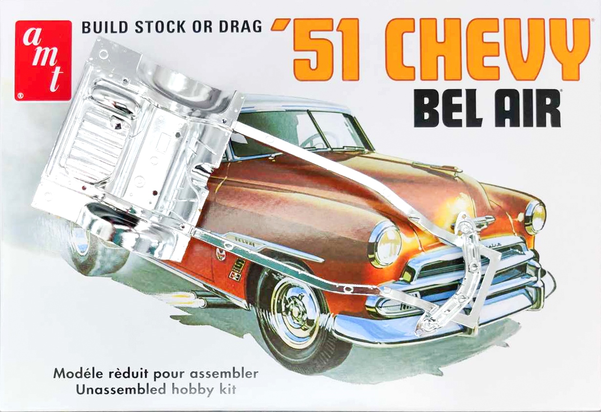 AMT 1951 Chevy Bel Air Hardtop - Stock or Drag - Chrome Edition