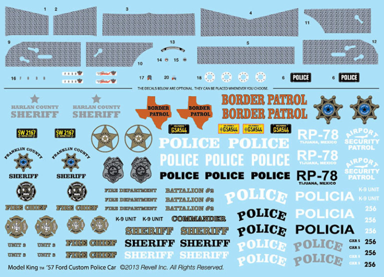 Revell 1957 Ford 2 Door Sedan Police Car Spotlight Hobbies