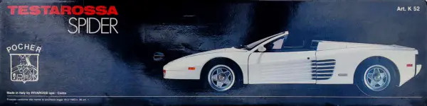 POCHER TESTAROSSA SPIDER 絶版品 箱ダメージ有り FERRARI TESTAROSSA SPIDER 1:8 by POCHER - YouTube