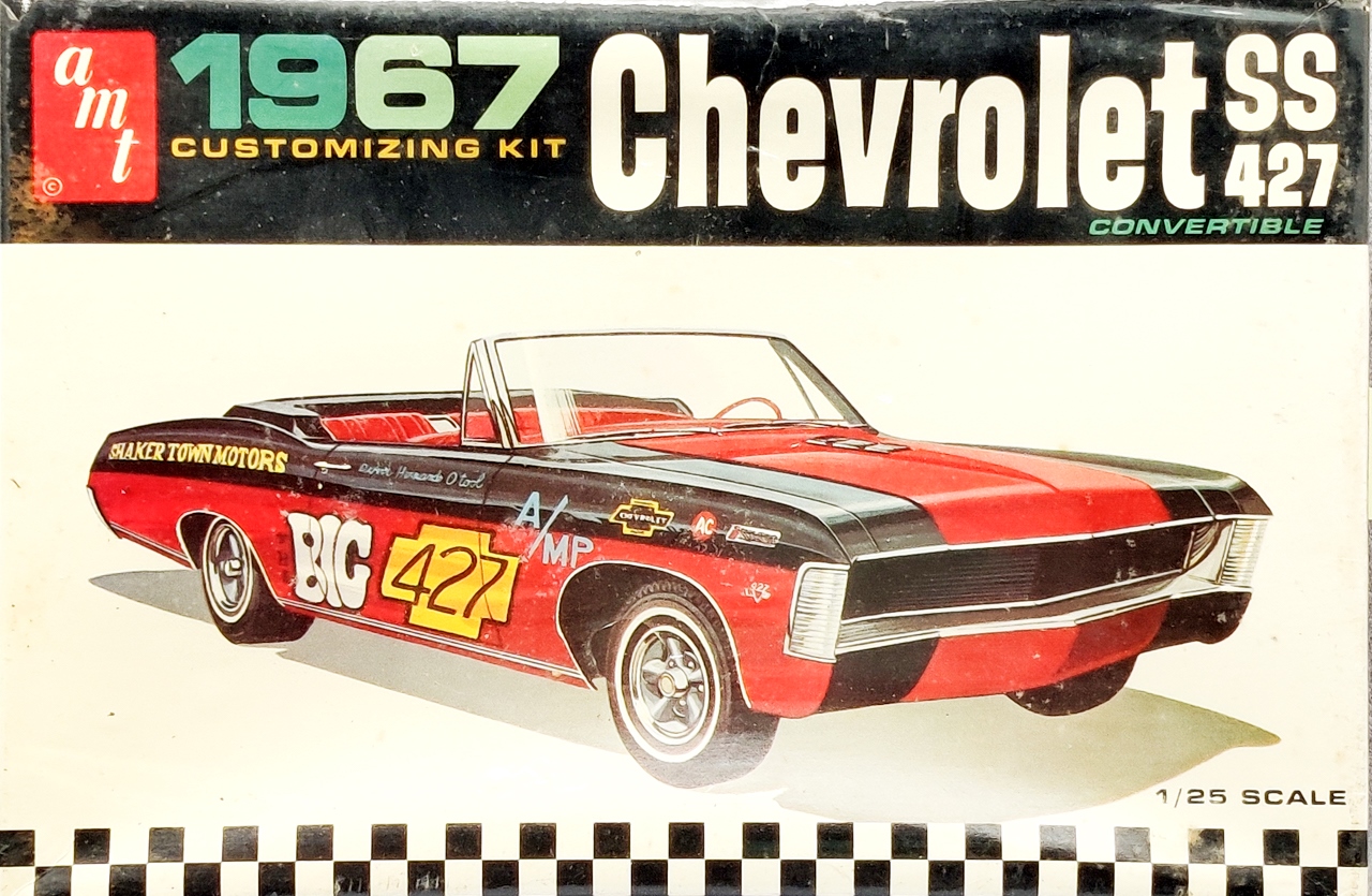 AMT 1:25 Scale 1967 Chevy Impala Convertible SS 427 Plastic