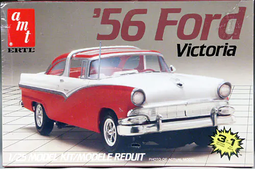 ■amt KRTL 1956 Ford Victoria Hardtop 1/25 MODEL KIT■ Kit Review 56 Ford Victoria 3 in 1 AMT