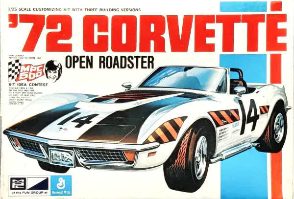 Maquette AMT 1:25 Chevrolet Corvette Roadster 1972 - Kit Plastique à Assembler - Neuf