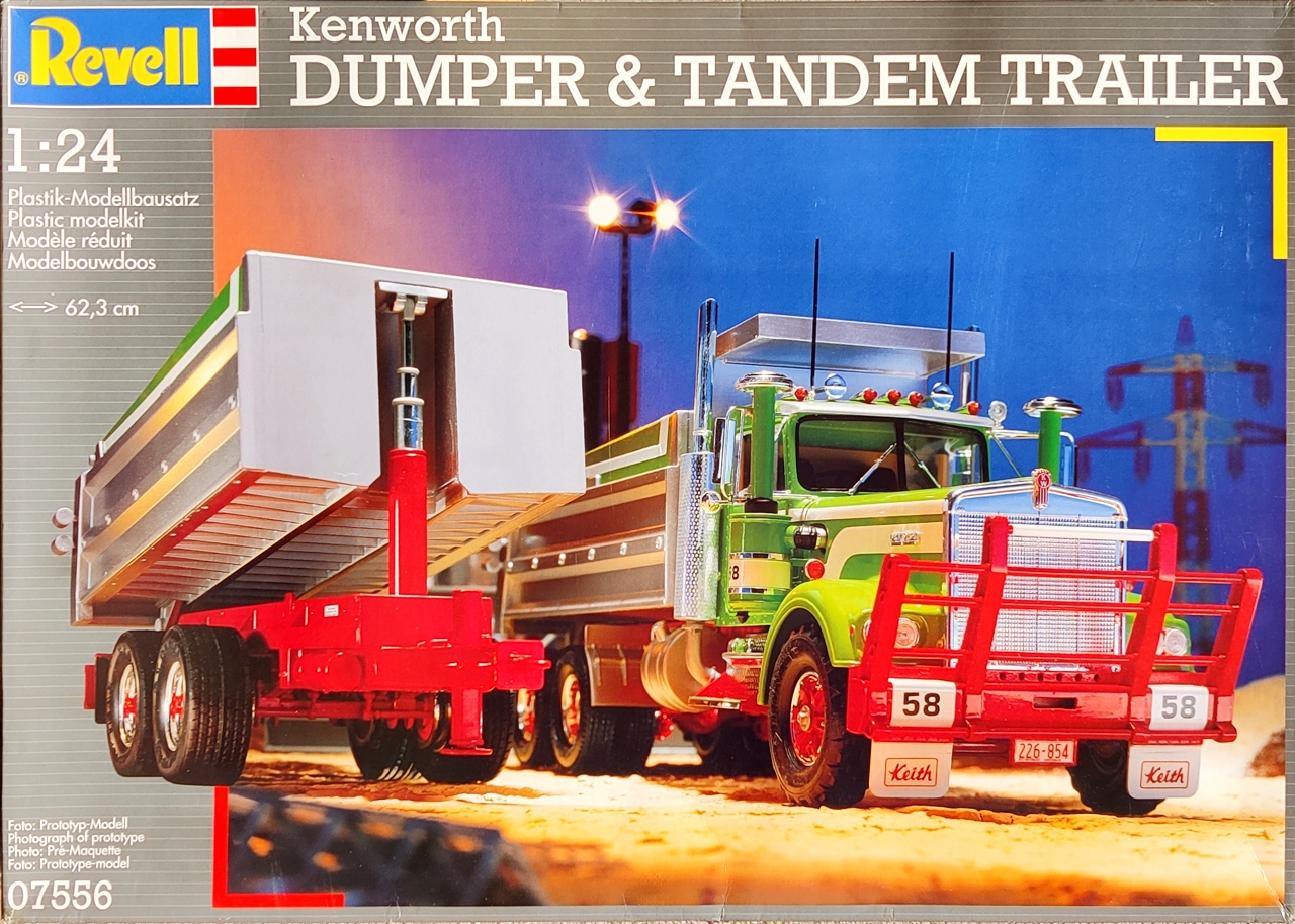 REVELL 1/25 KENWORTH W900 Dumper & Tandem Trailer EUR 200,00 - FR