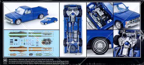Revell 1991 Chevy S-10 Lowrider Pickup Truck with Replica 1