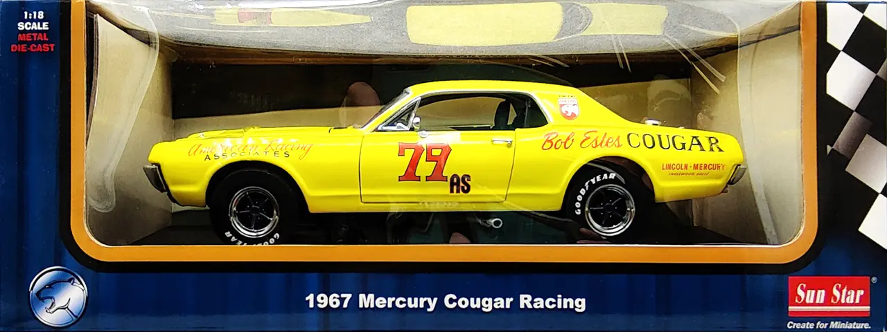 自動車 SUN STAR 1967 Mercury Couger 1/18 Sun Star 1967 Mercury Cougar SCCA Trans-Am Racer - 1/18 Scale
