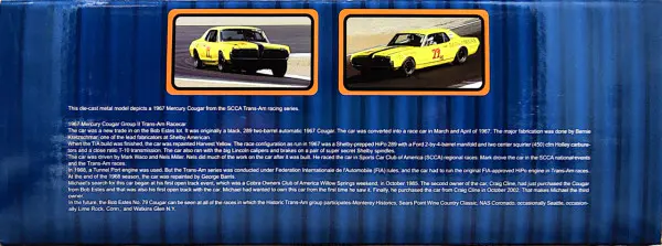 Sun Star 1967 Mercury Cougar SCCA Trans-Am Racer - 1/18 Scale