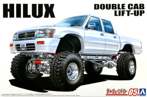 Aoshima 1994 Toyota LN107 Hilux Pickup Truck Double Cab Lifted 4-Wheel Drive